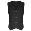 Pentagramme Palatine Mens Black Waistcoat 